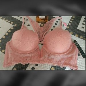 Pink xoxo cotton/ lace push up bra